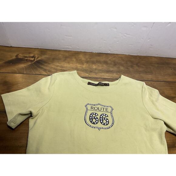 DOUBLE D RANCH ROUTE 66 SHORT SLEEVE TSHIRT SIZE XL YELLOW - Picture 4 of 9